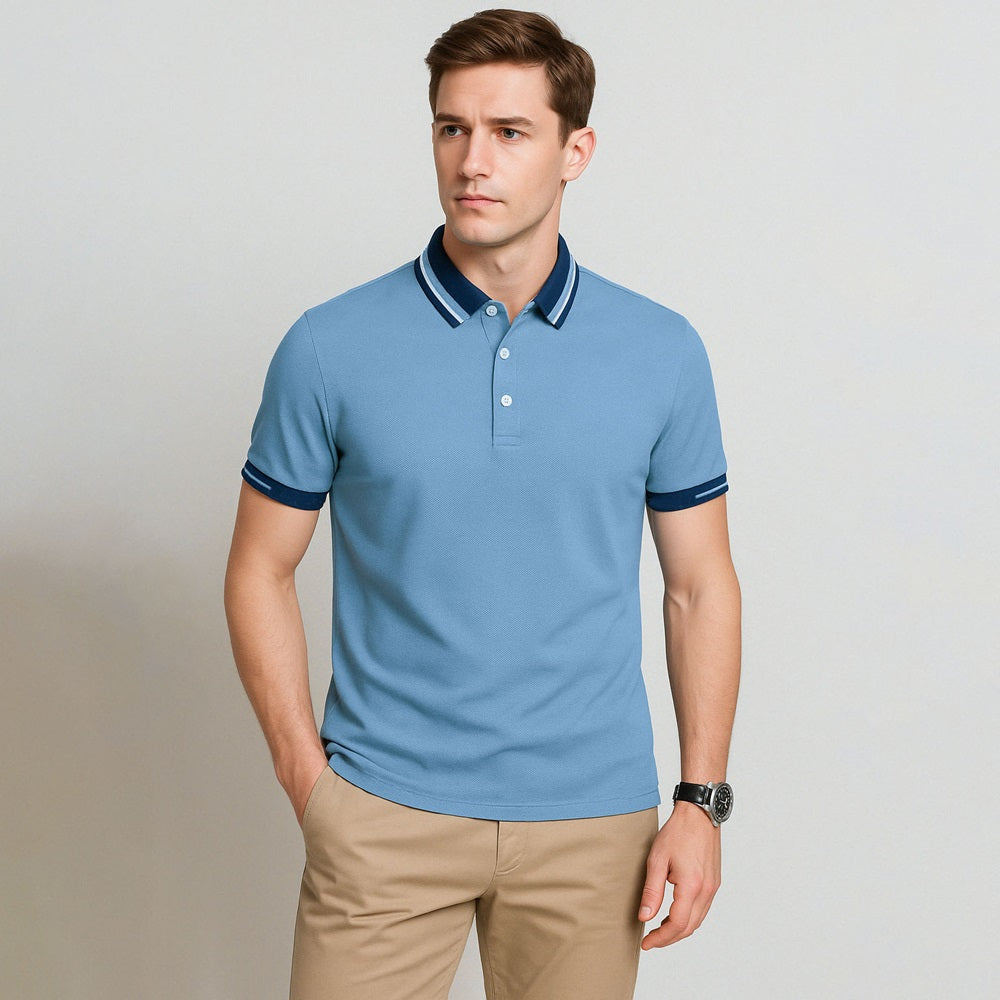 Luxury Mulberry Silk Blend Polo - oukumen