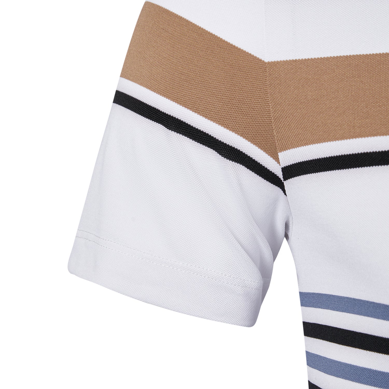 Cotton Silk Luxury-Touch Striped Short Sleeves Polo - oukumen