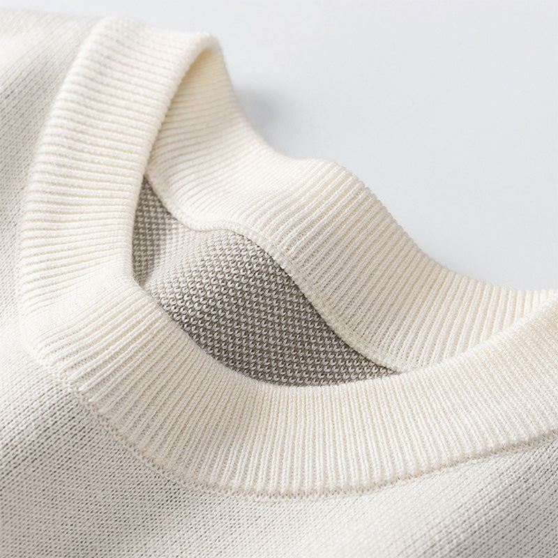 Crew Neck Gradient Pullover Sweater - oukumen