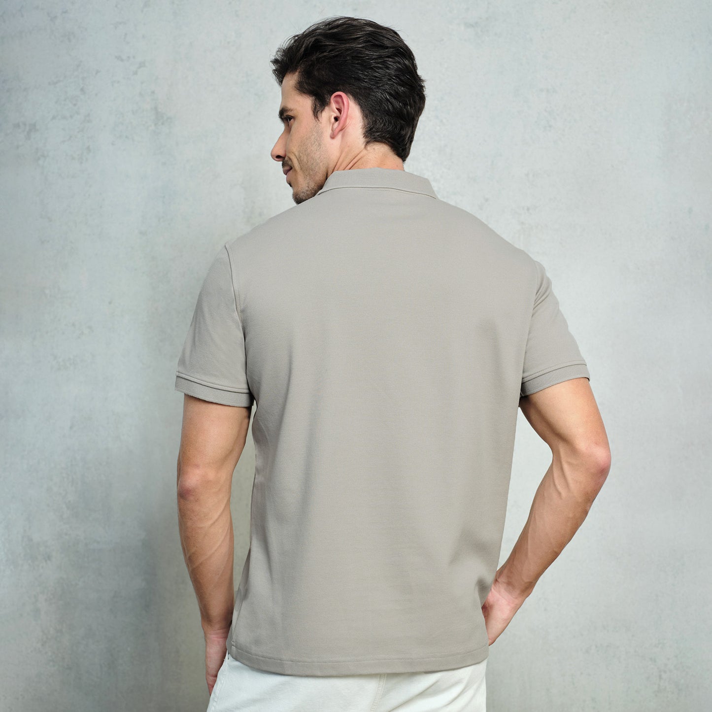 Cotton Linen Classic Fit Polo - oukumen