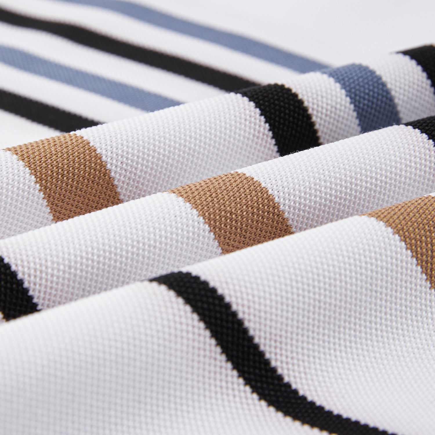 Cotton Silk Luxury-Touch Striped Short Sleeves Polo - oukumen