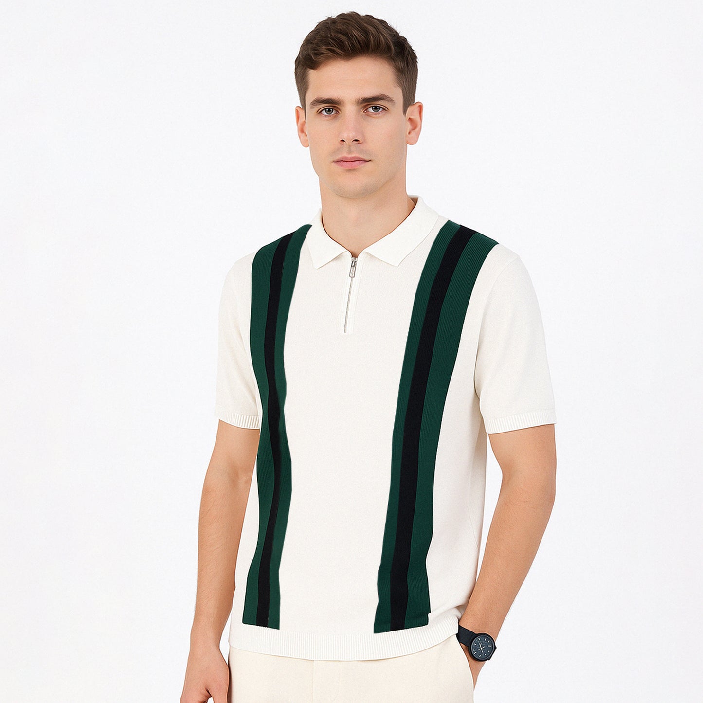 Contrast Stripe Polo - oukumen