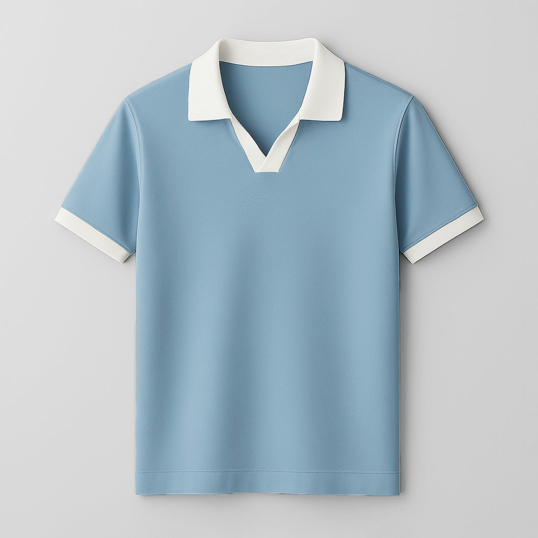 100% Cotton Colorblock Performance Polo - oukumen