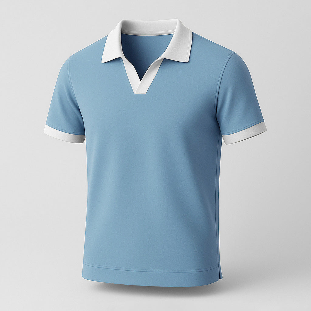 100% Cotton Colorblock Performance Polo - oukumen