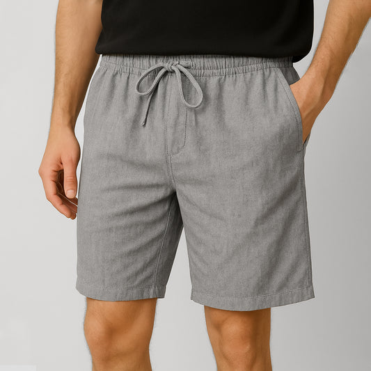100% Linen Lightweight Shorts - oukumen
