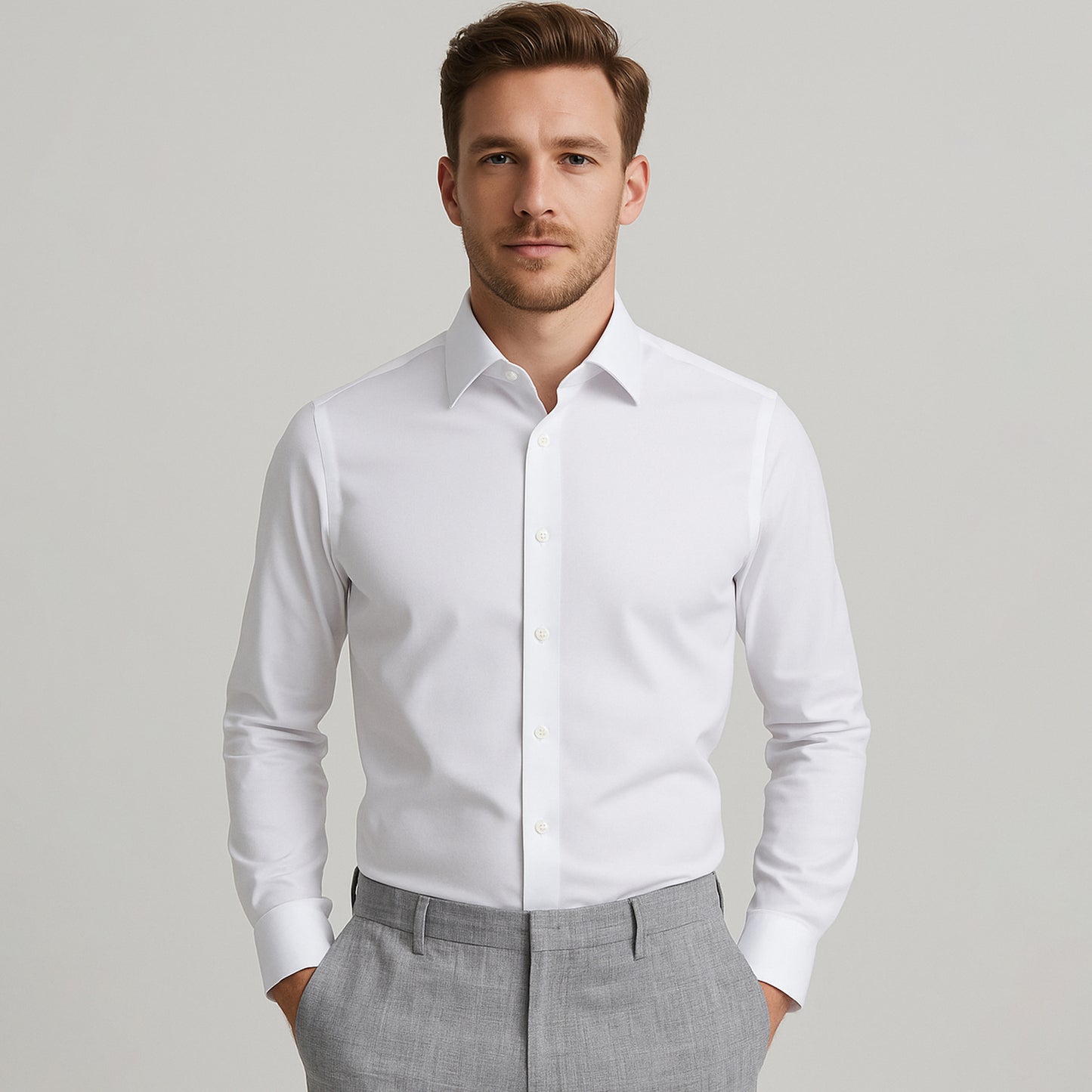 Essential Cotton-Linen Long-Sleeve Shirt - oukumen