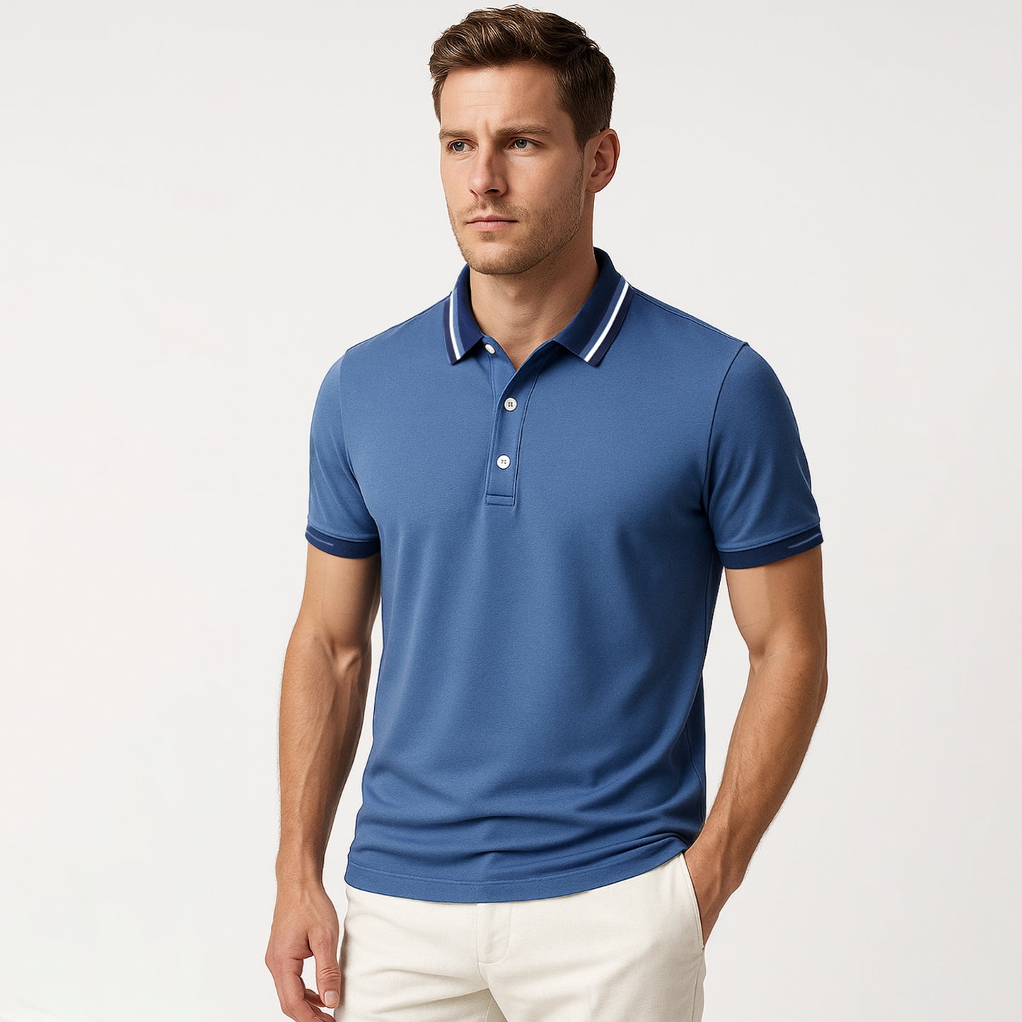 Luxury Mulberry Silk Blend Polo - oukumen