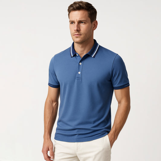 Luxury Mulberry Silk Blend Polo - oukumen