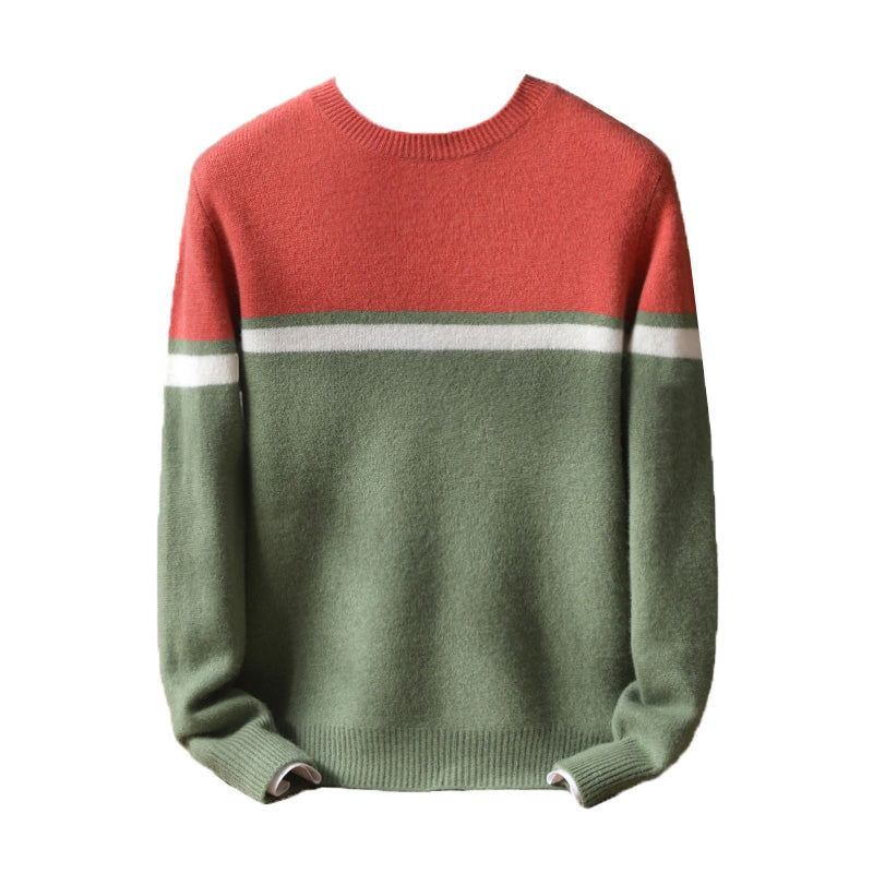 100% Merino Wool Pullover Sweater Jumper - oukumen