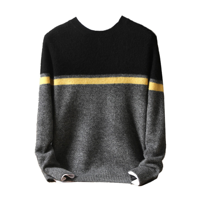 100% Merino Wool Pullover Sweater Jumper - oukumen