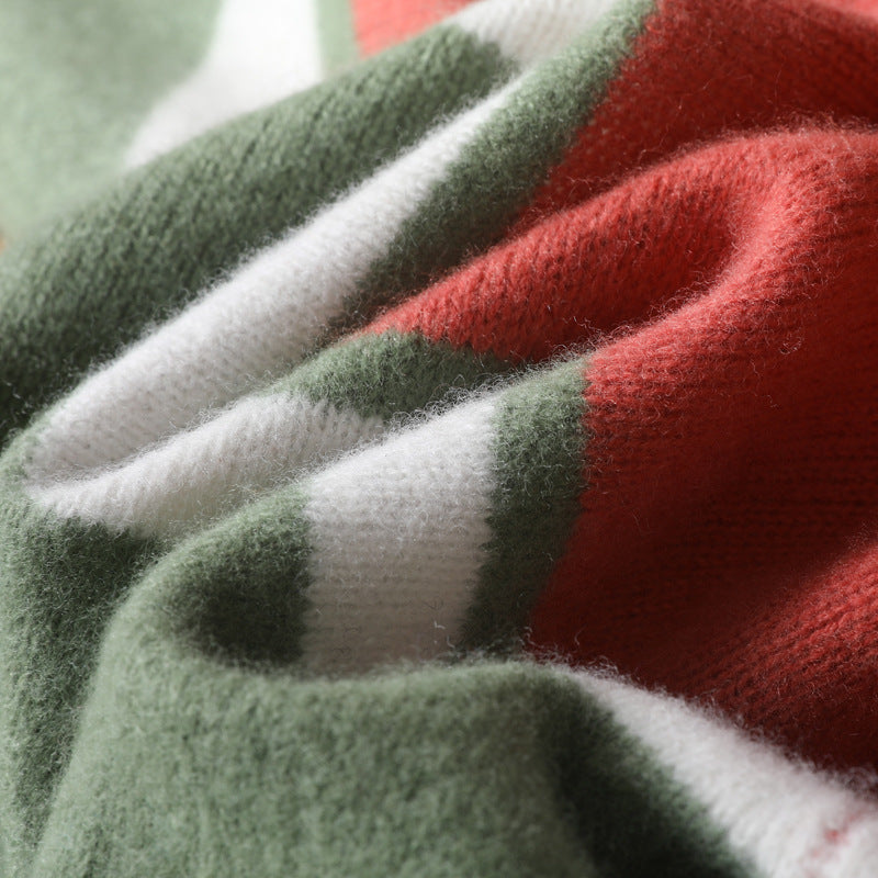 100% Merino Wool Pullover Sweater Jumper - oukumen