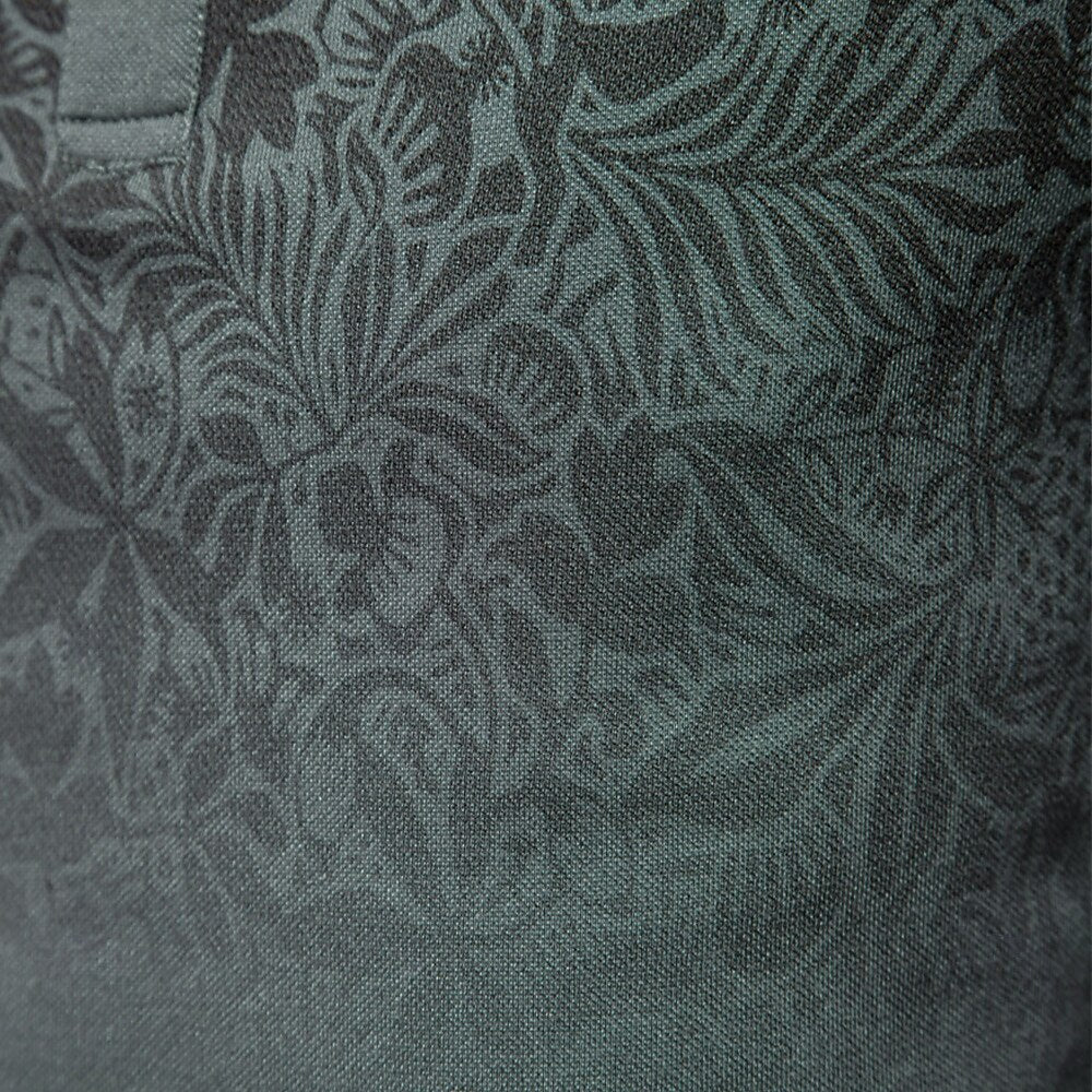 Floral Print Knit Polo Sweater - oukumen