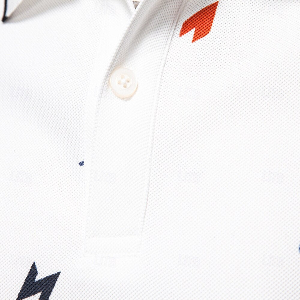 Printed Short-Sleeve Polo - oukumen