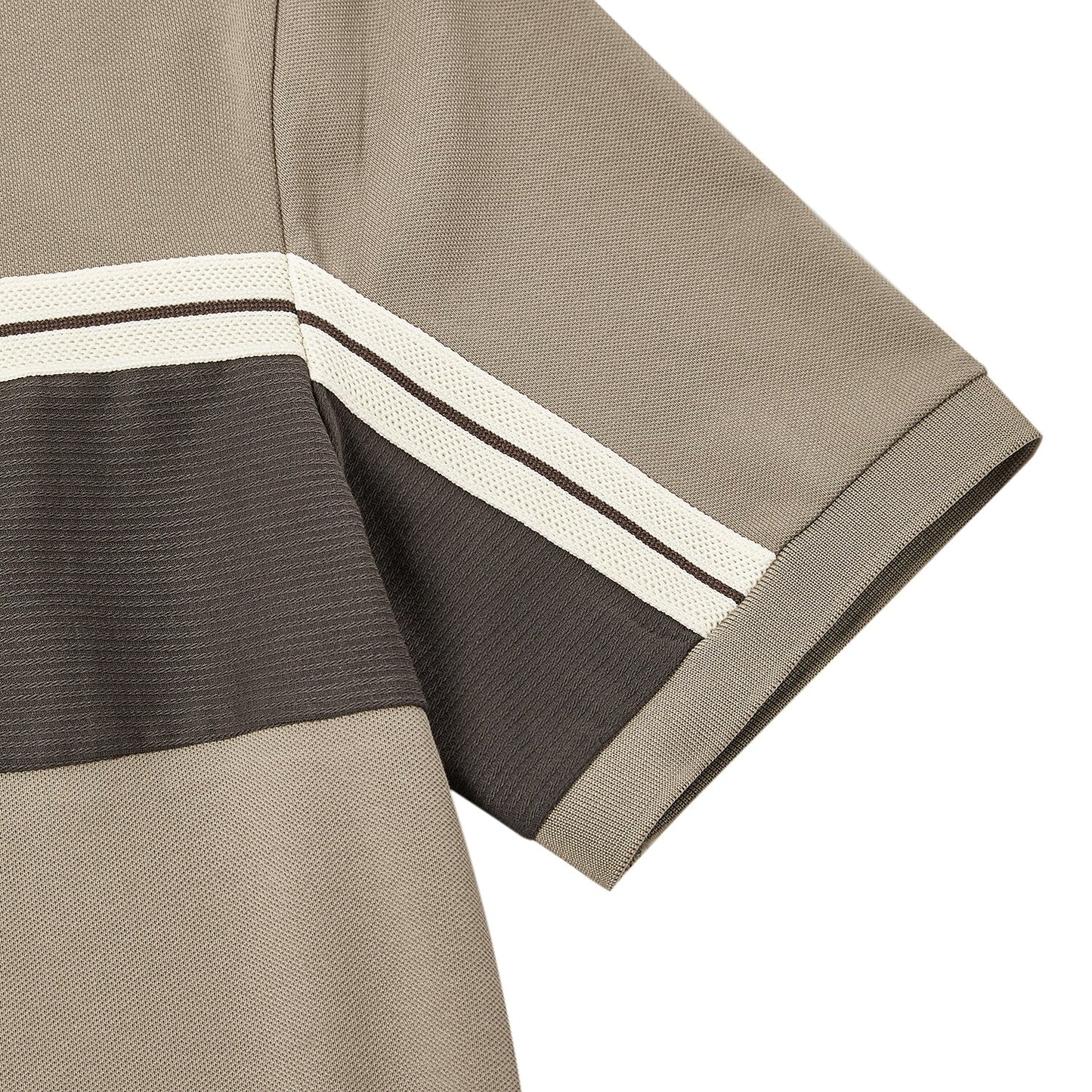 Cotton Blend Casual Colorblock Polo Shirt - oukumen