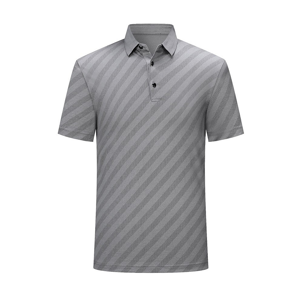 Business Casual Silk Polo Shirt - oukumen