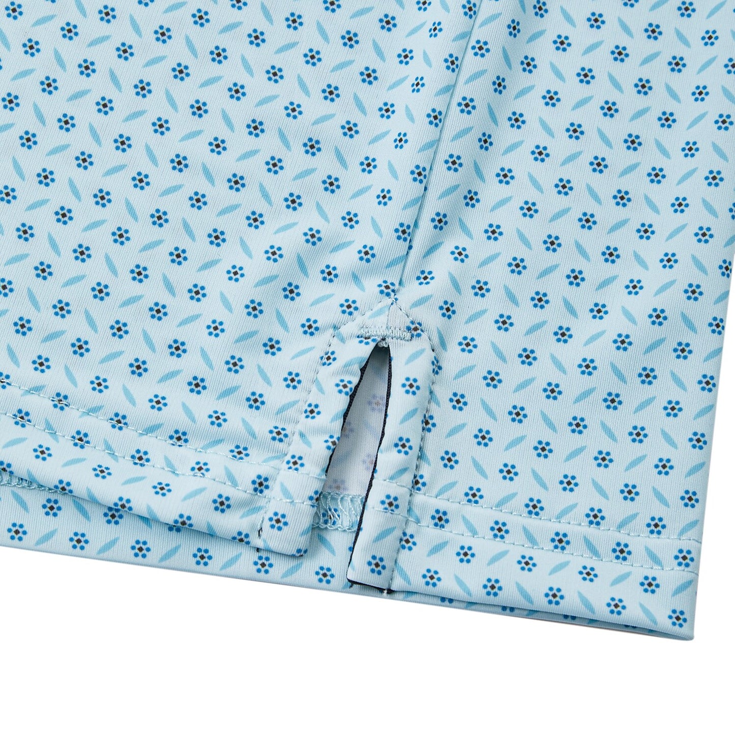 Quick-Dry Geometric Print Polo Shirt - oukumen