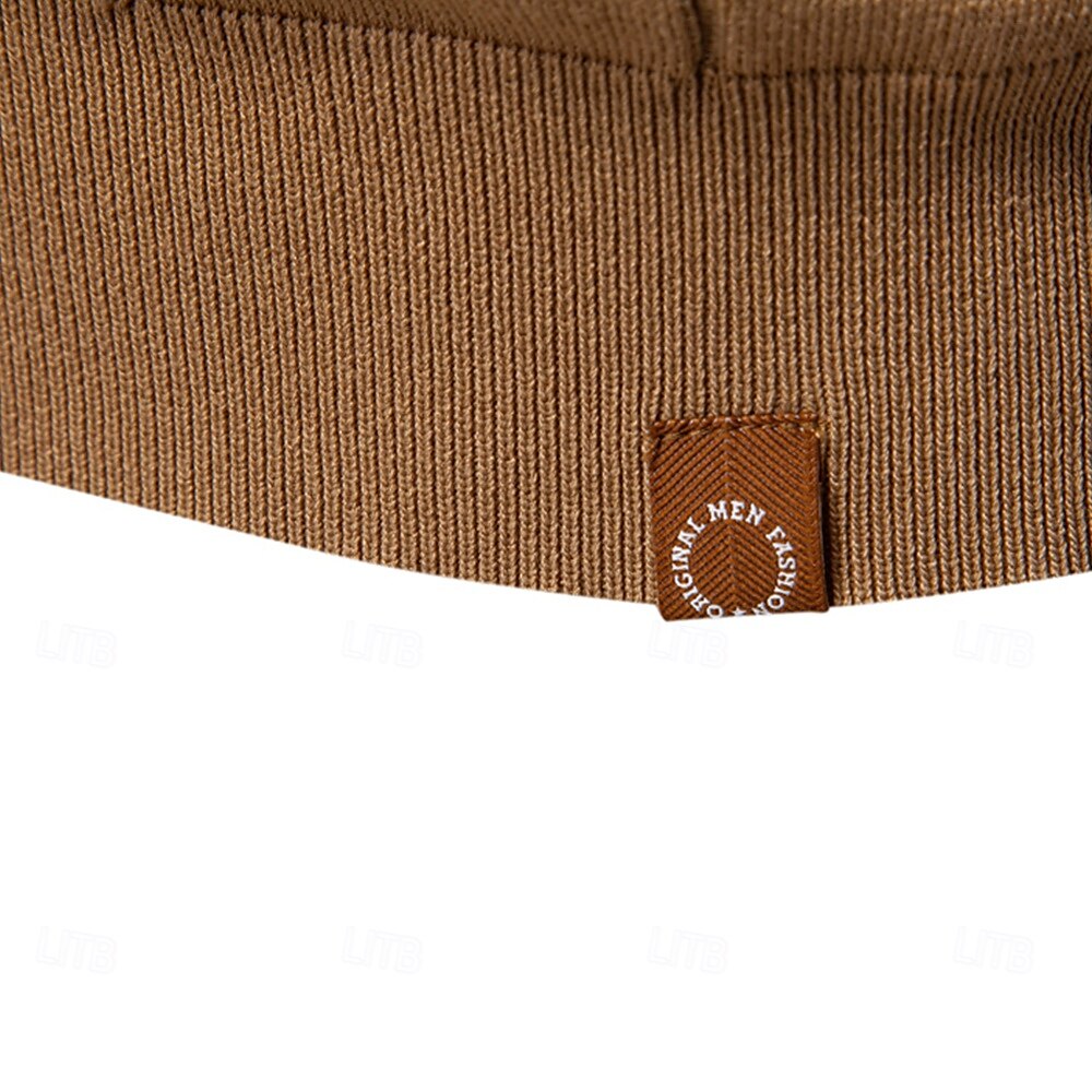 Classic Texture Knit Quarter-Zip Polo - oukumen