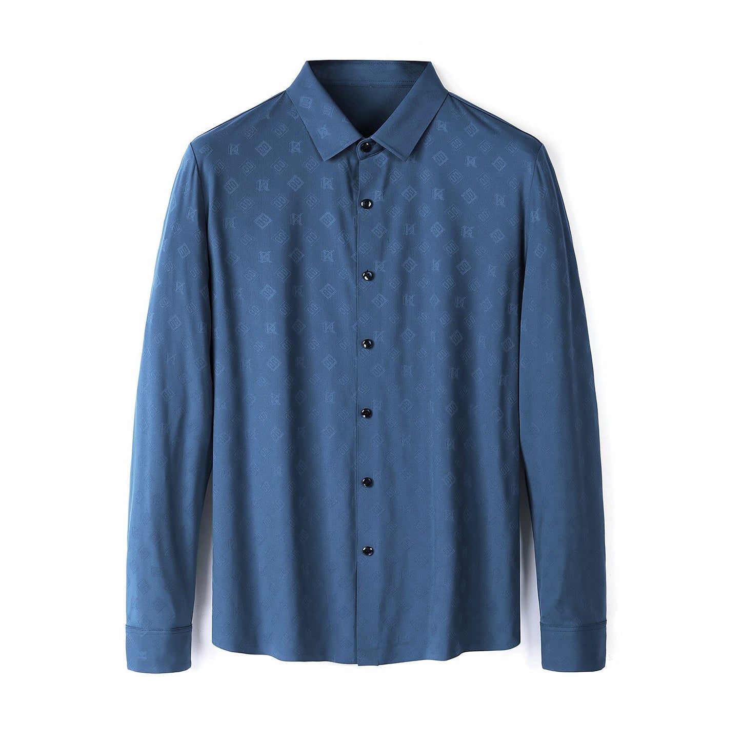 Textured Easy-Care Dress Shirt - oukumen