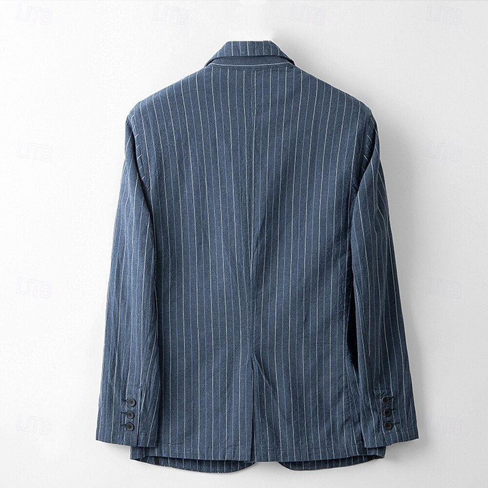 Tailored Pinstripe Blazer - oukumen