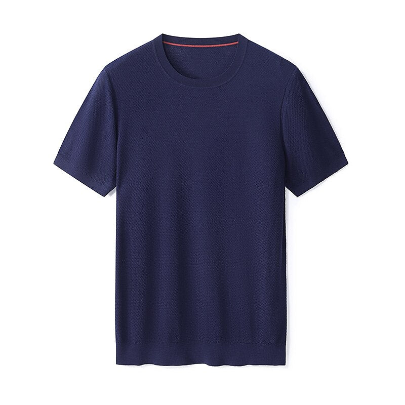TENCEL™ Lyocell Silk Blend Luxe Knit Tee - oukumen