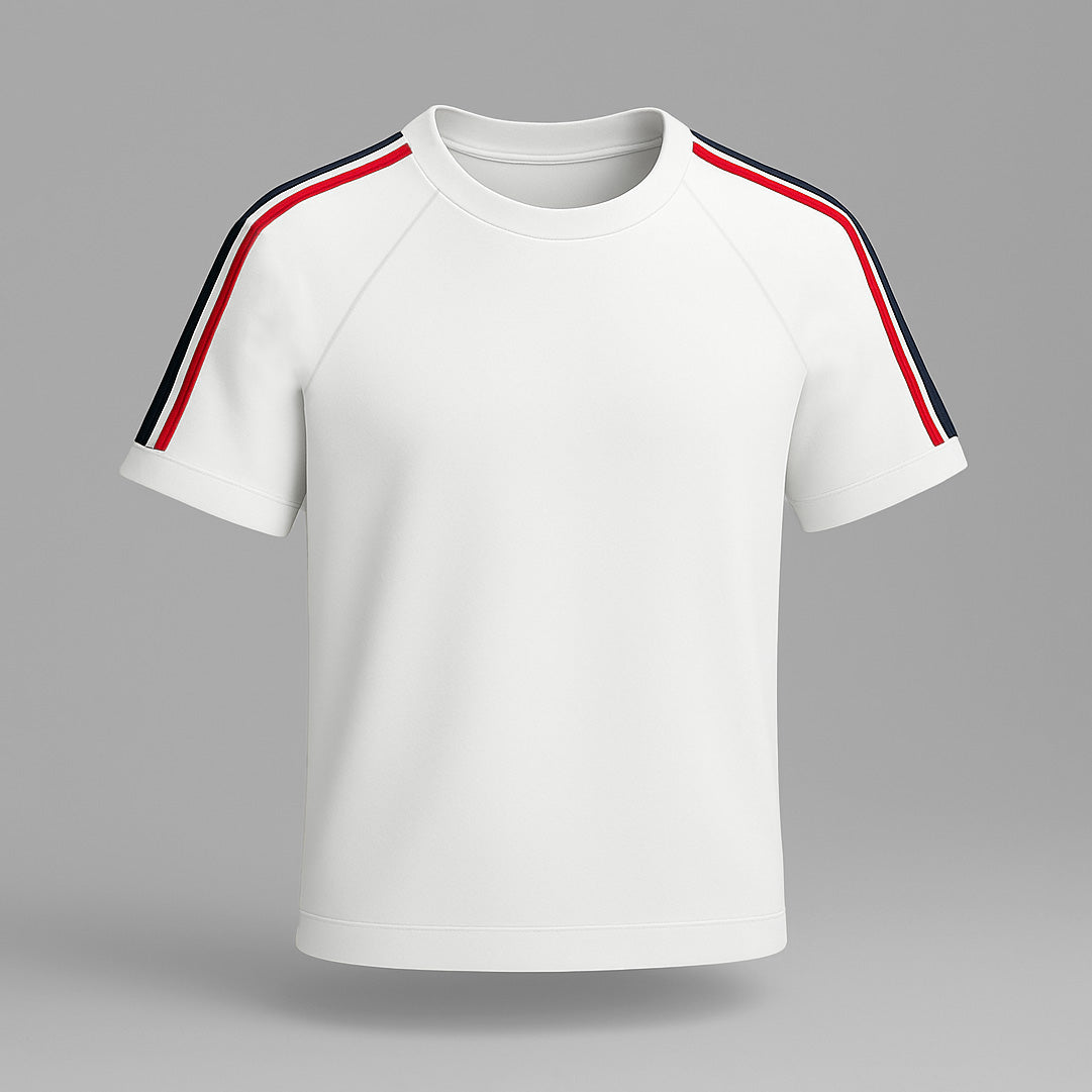 100% Cotton Crew Neck Striped T-Shirt