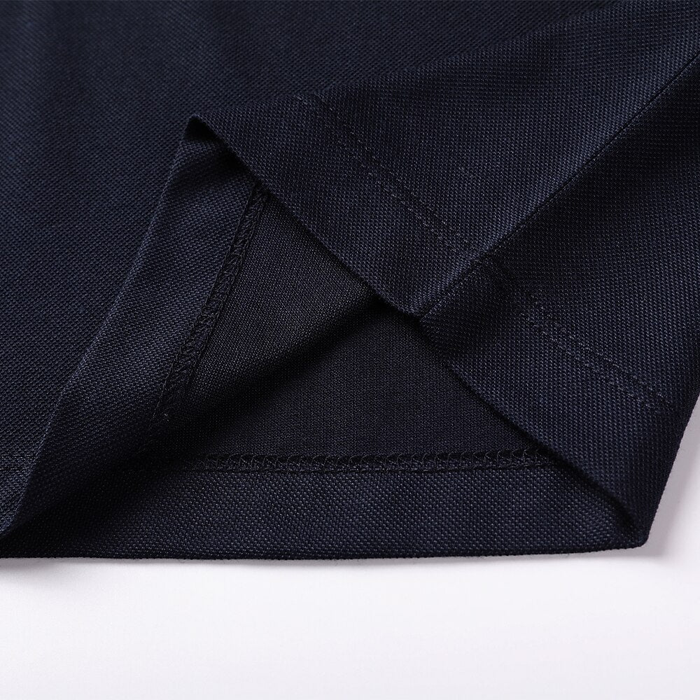 Business Casual Silk Cotton Blend Polo - oukumen