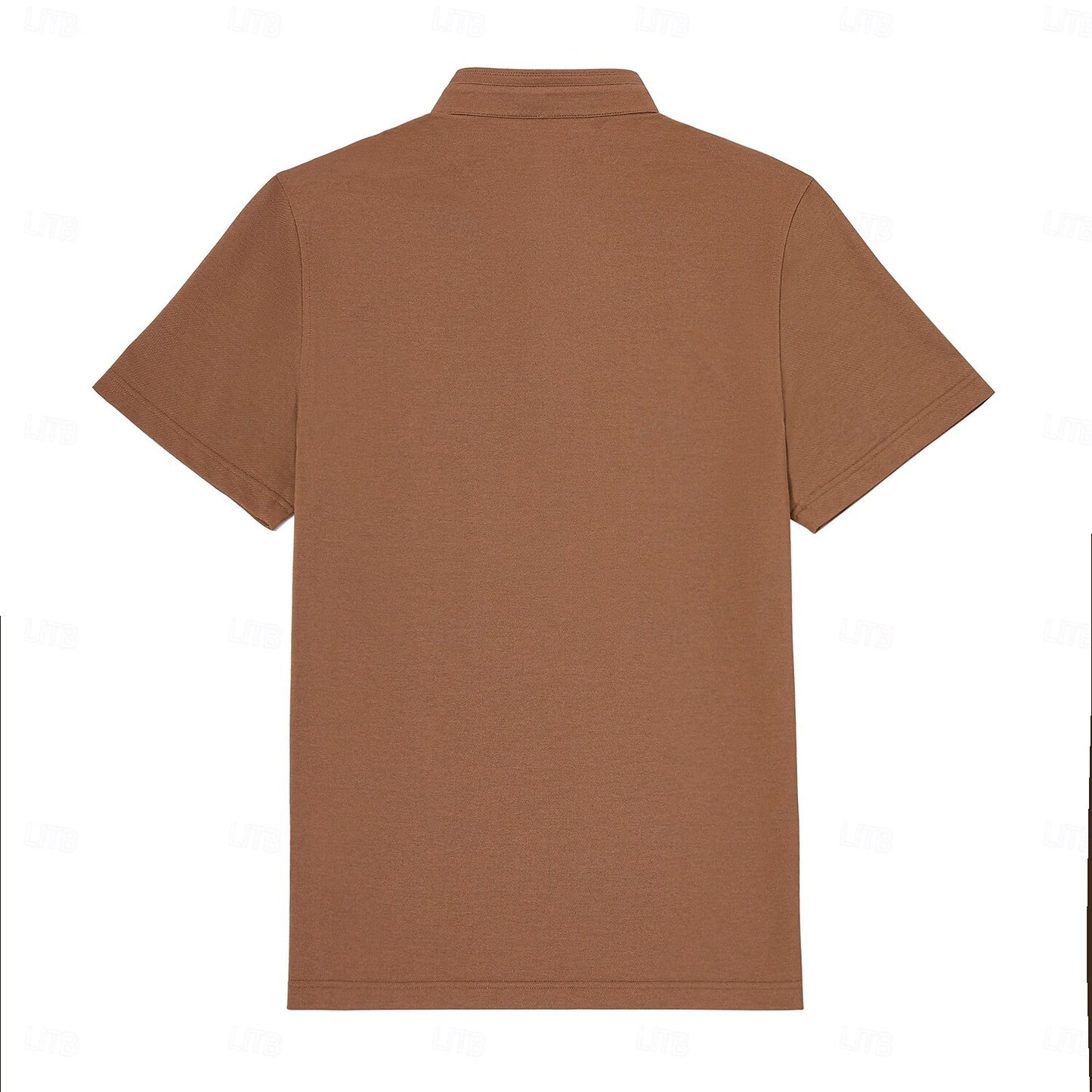 Refined Textured Knit Polo - oukumen