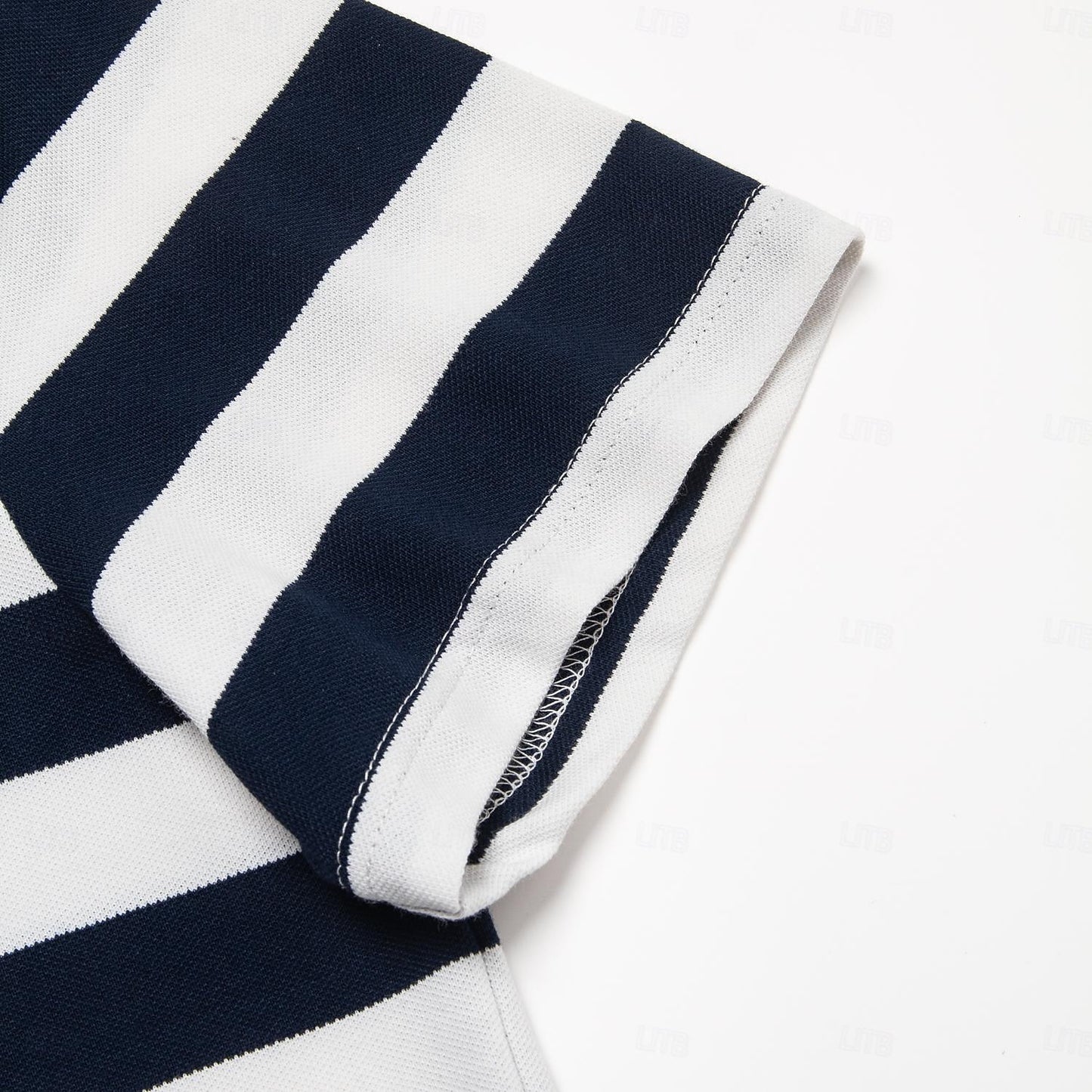 100% Cotton Striped Casual T-shirt - oukumen