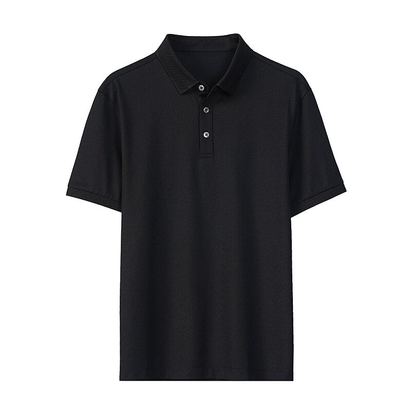 Cotton Silk Timeless Solid Color Polo - oukumen