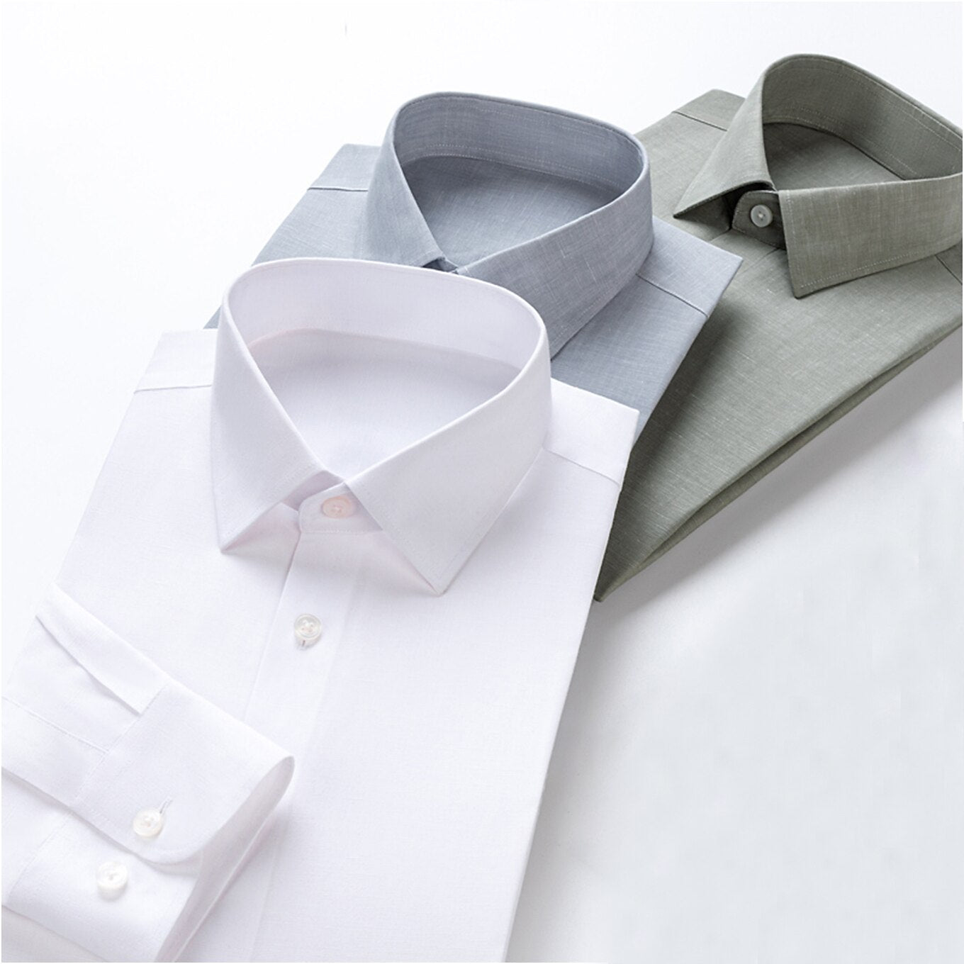 Essential Cotton-Linen Long-Sleeve Shirt - oukumen