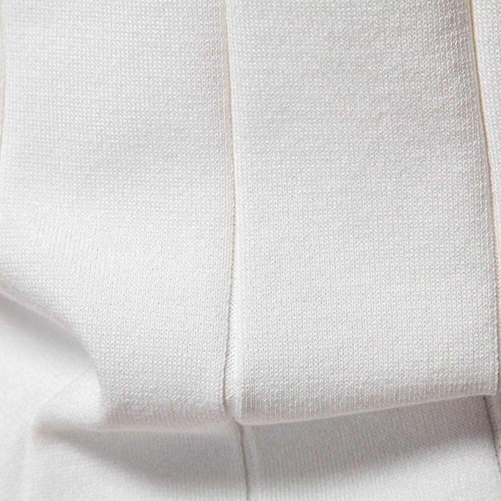 Classic Texture Knit Quarter-Zip Polo - oukumen