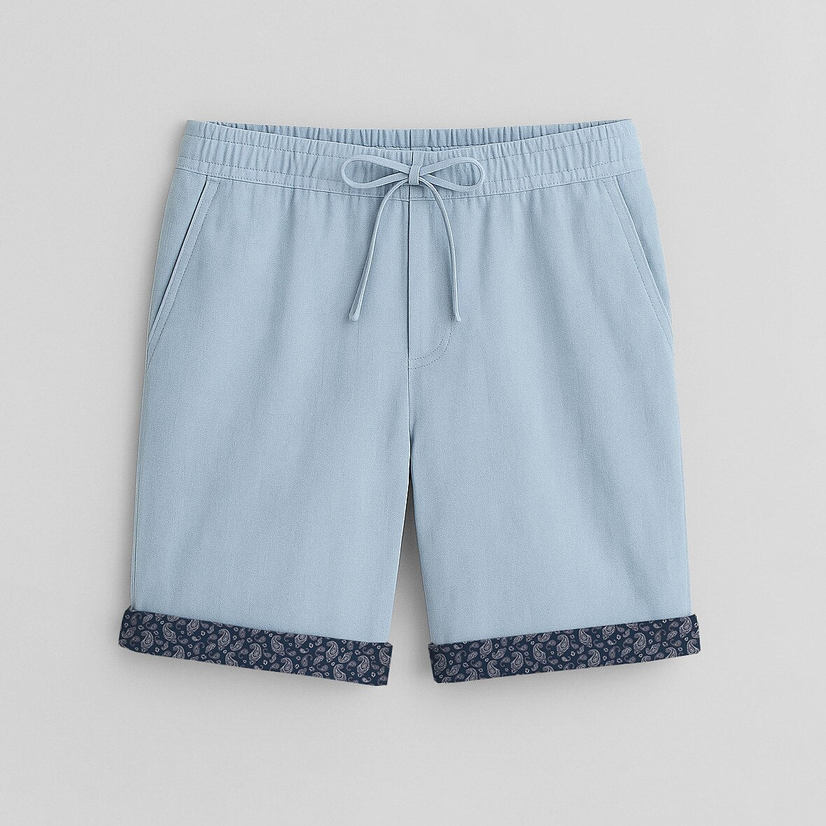 Cotton Linen Blend Shorts - oukumen