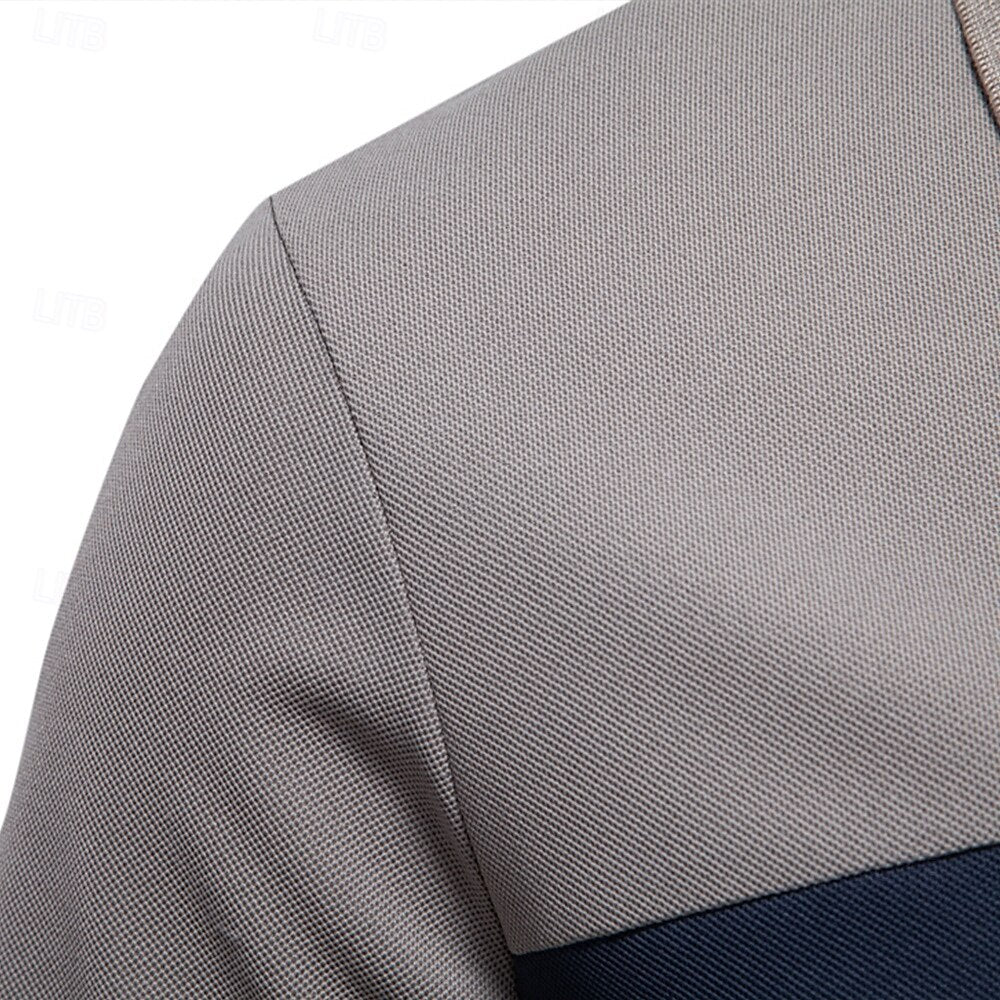 Contrast Panel Knit Polo - oukumen