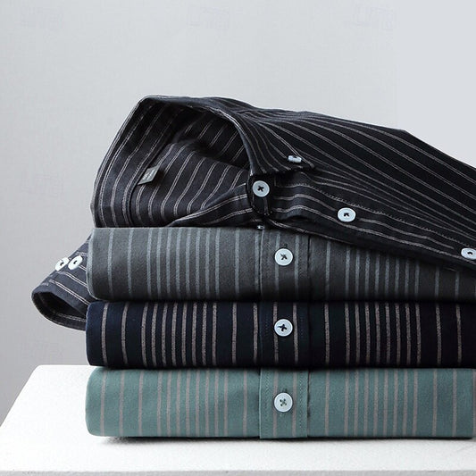 100% Cotton Timeless Elegance Cotton Oxford Shirt - oukumen