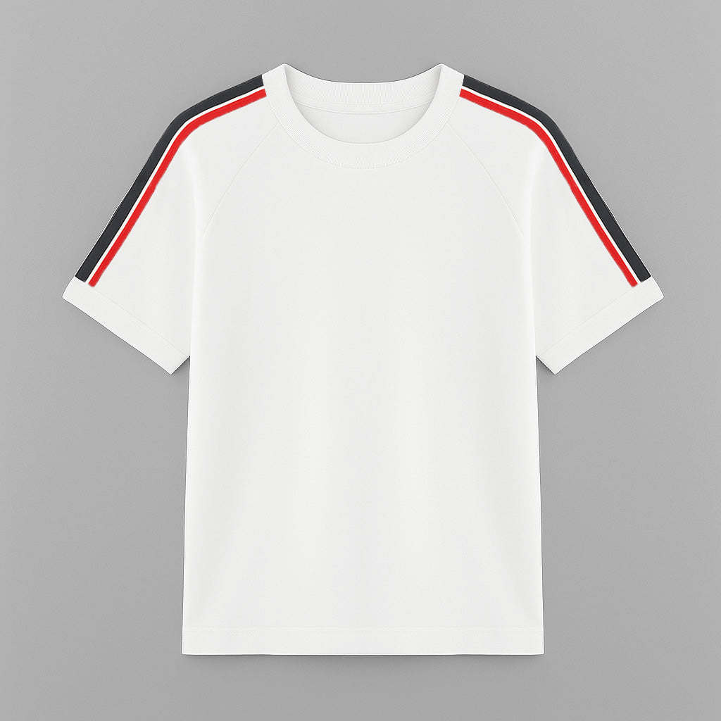 100% Cotton Crew Neck Striped T-Shirt