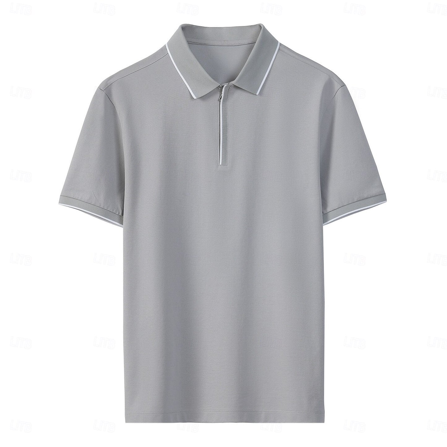 Cotton-Silk Quarter-Zip Polo - oukumen