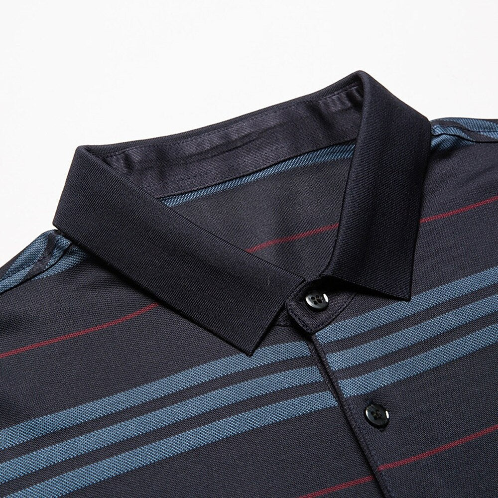 Luxury Acetate Silk Blend Polo Shirt - oukumen