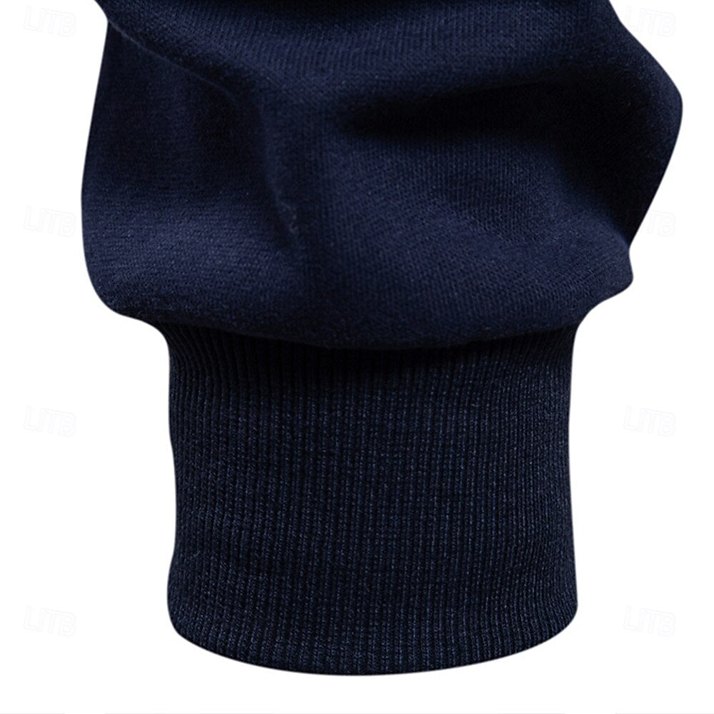 Cotton-Blend Colorblock Knit Polo Sweater - oukumen