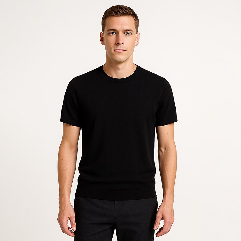 TENCEL™ Lyocell Silk Blend Luxe Knit Tee - oukumen