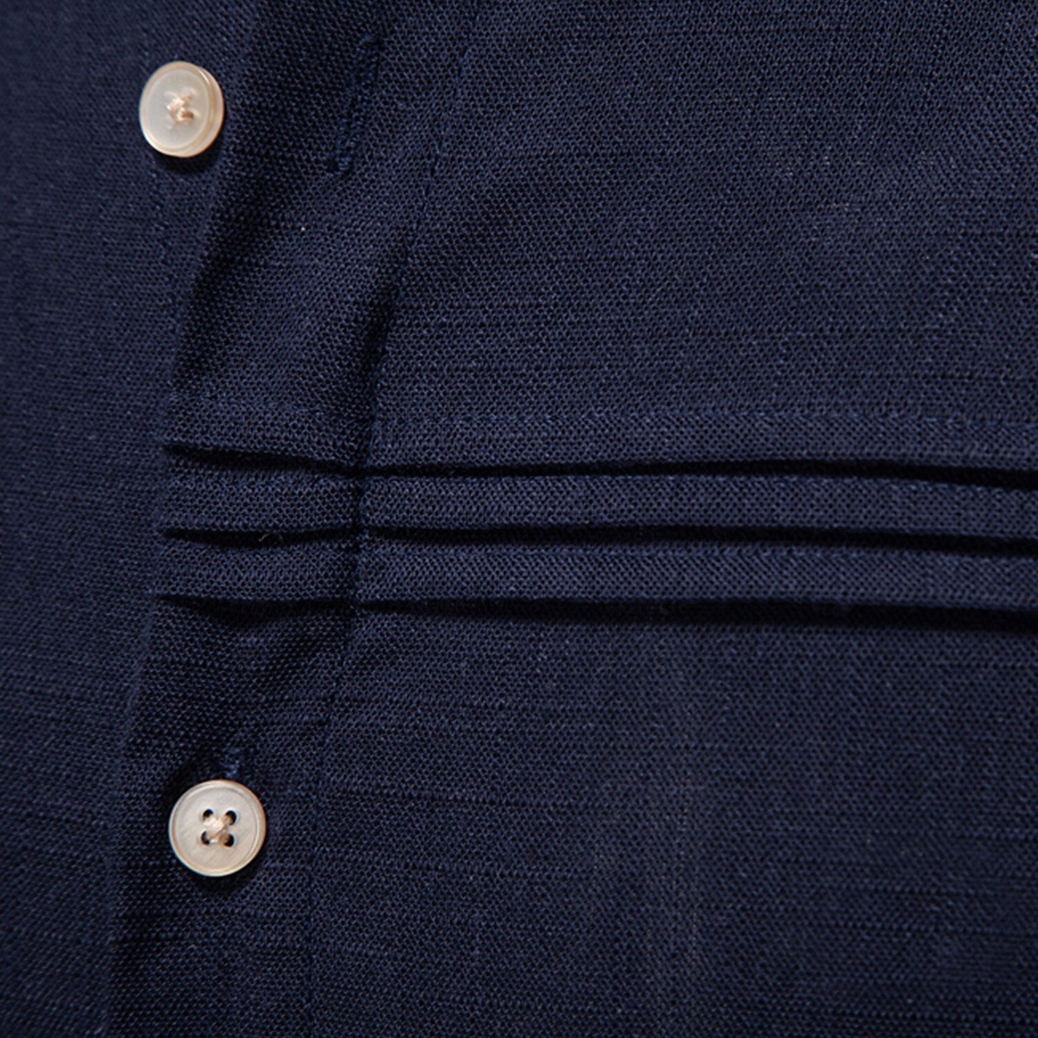 Classic Soft Linen Button-Up Shirt - oukumen