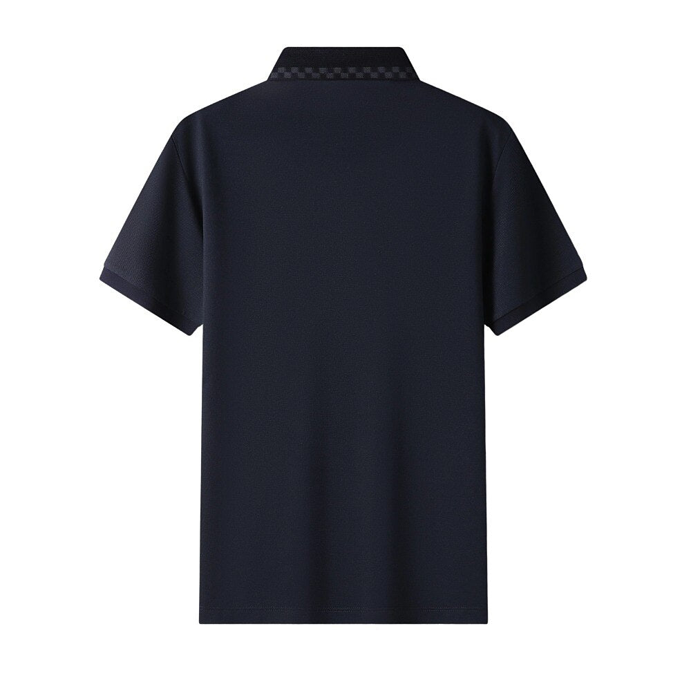 Business Casual Silk Cotton Blend Polo - oukumen