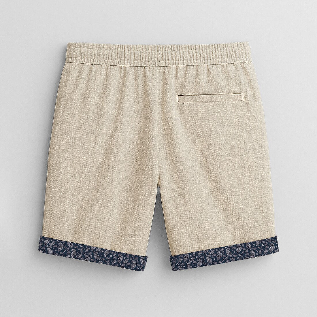 Cotton Linen Blend Shorts - oukumen