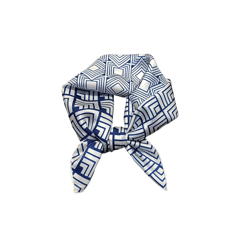 100% Silk Floral Square Scarf - oukumen