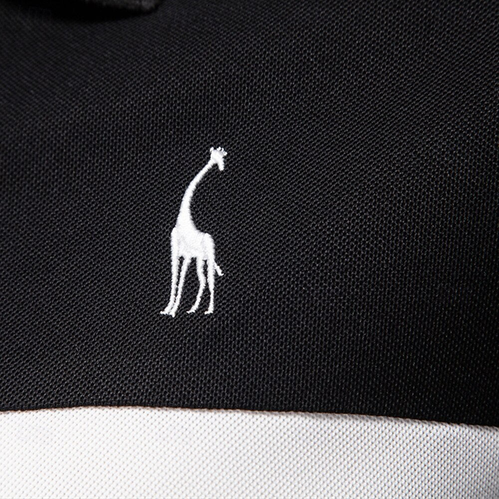 Contrast Panel Knit Polo - oukumen