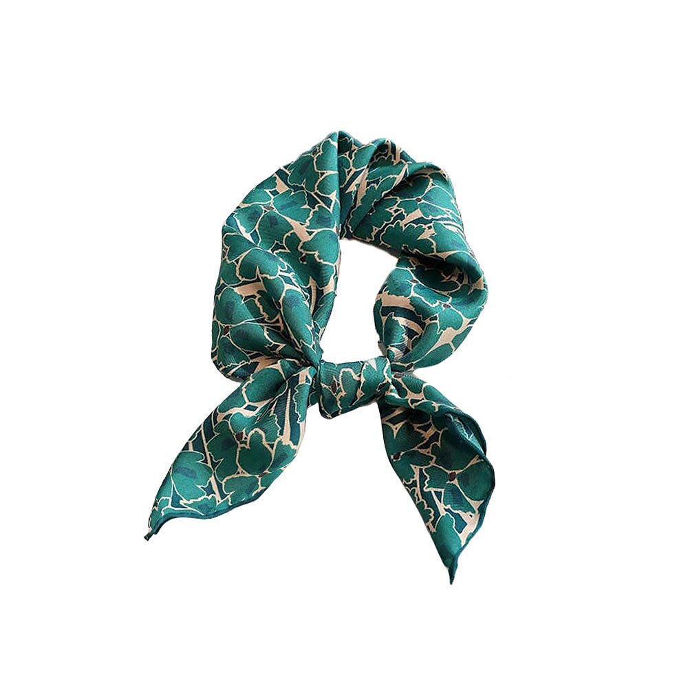 100% Silk Geometry Square Scarf - oukumen