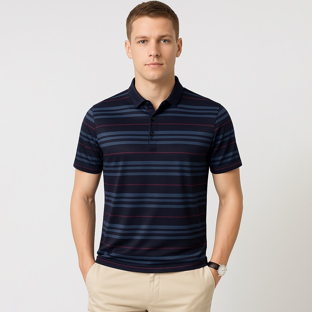 Luxury Acetate Silk Blend Polo Shirt - oukumen