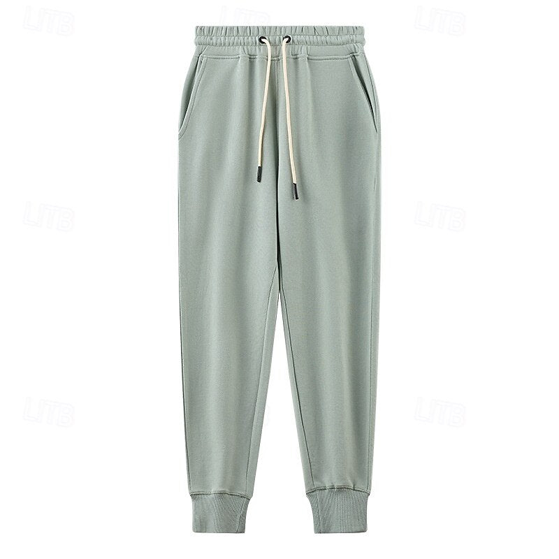 100% Cotton Athletic Pants Active Joggers - oukumen
