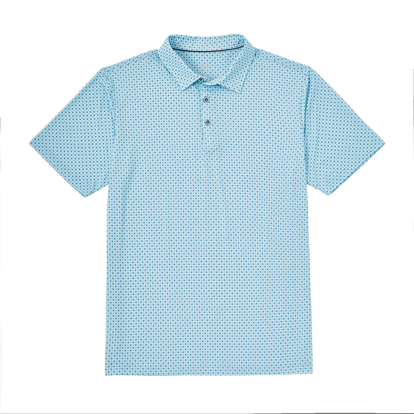 Quick-Dry Geometric Print Polo Shirt - oukumen
