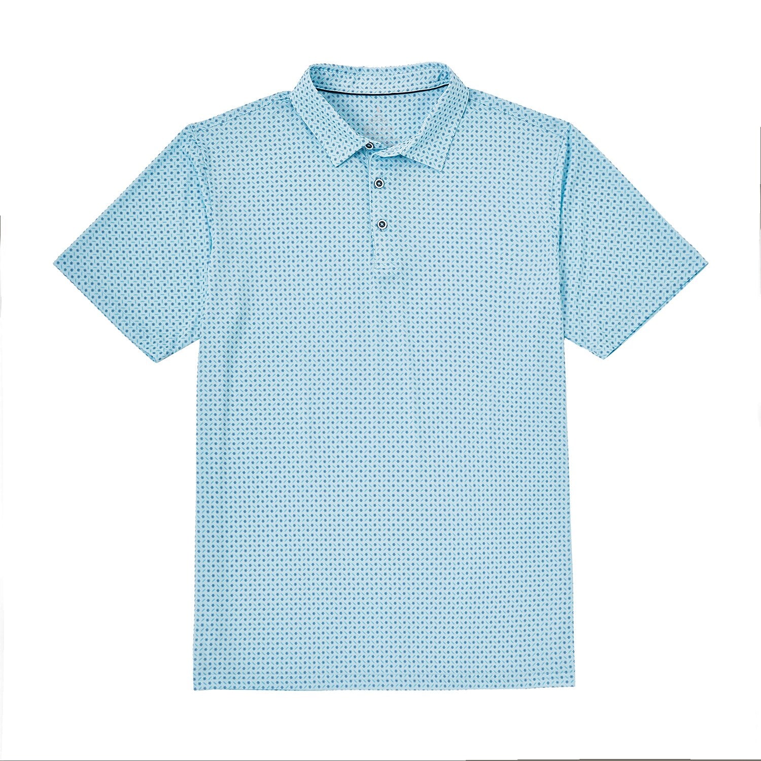 Quick-Dry Geometric Print Polo Shirt - oukumen