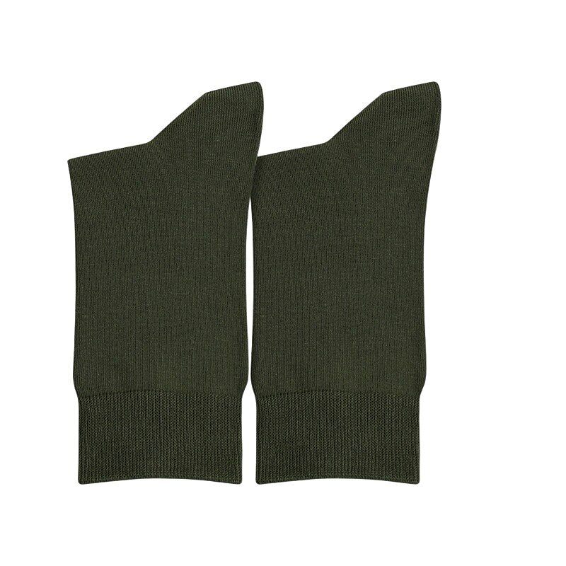 100% Cotton Knit Crew Socks - oukumen